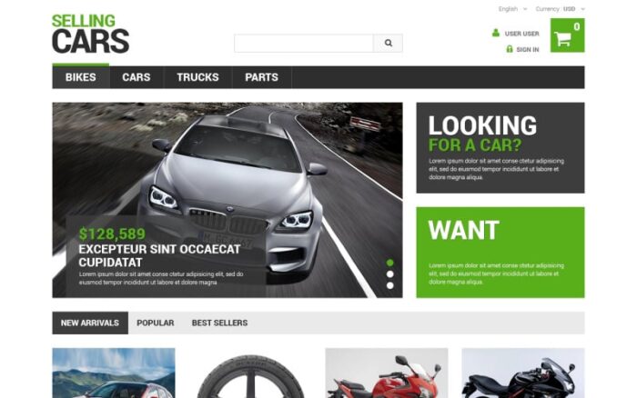 Selling Cars PrestaShop Theme