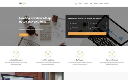 SEO Biz Modern HTML Landing Page Template