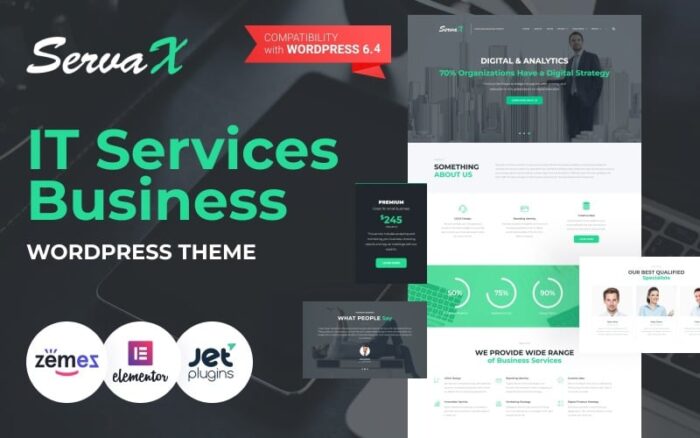 ServaX - IT Services Business WordPress Elementor Theme