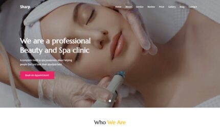 Sharp - Beauty Salon & Makeup Studio Landing Page