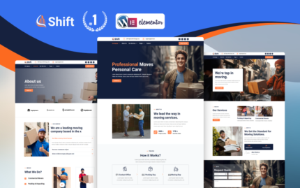 Shift Moving Solution WordPress Elementor Template