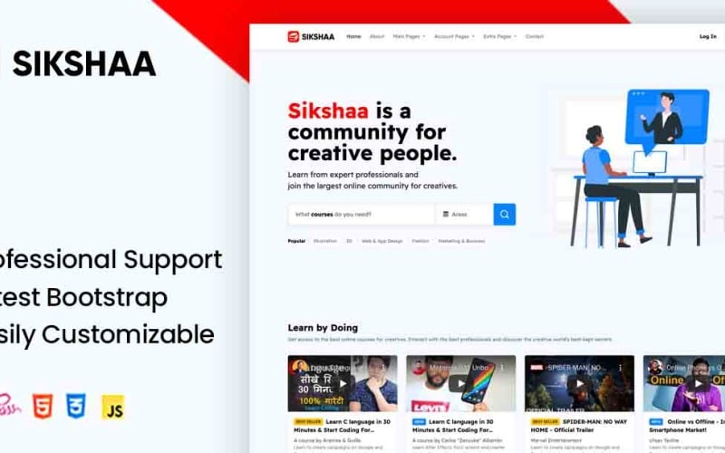 Sikshaa - LMS Online Education Course & School HTML Template