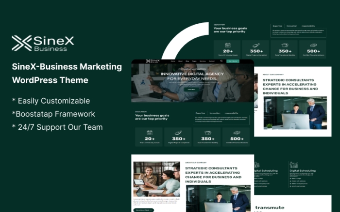 SineX-Business Marketing WordPress Theme