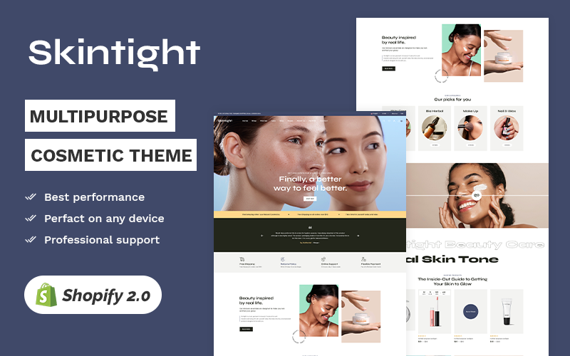 Skintight -Cosmetics & Beauty store High level Shopify 2.0 Multi-purpose Responsive Theme