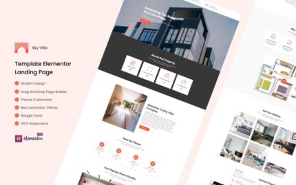 Sky Villa - Single Property Elementor Landing Page