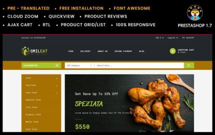 Smileat Food Store PrestaShop Theme