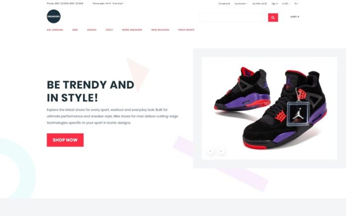 Sneakers - Shoe Store eCommerce Clean OpenCart Template