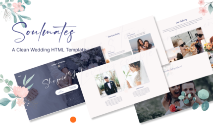 Soulmates - Wedding RSVP responsive HTML template