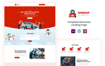 Speedup Automotive - Car Repair Service Ready to use Elementor Template