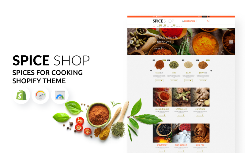 Spices for Cooking eCommerce Shopify Theme