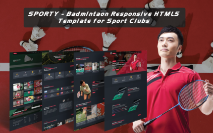 Sporty - Badminton responsive html5  template for sport clubs