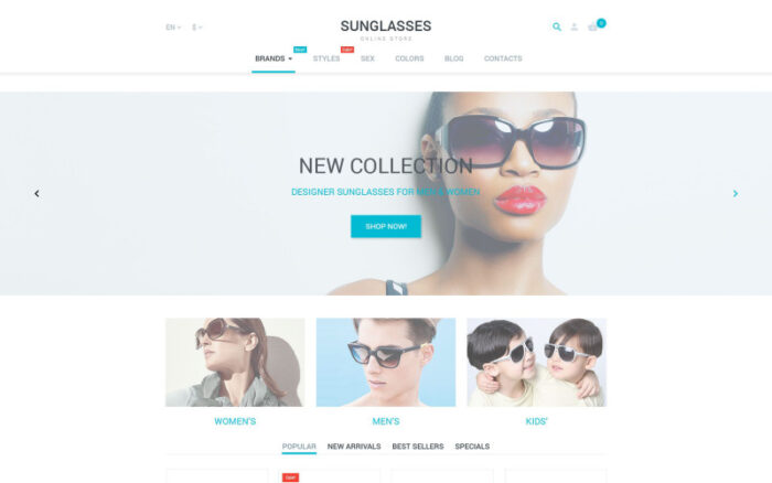 Sunglasses PrestaShop Theme