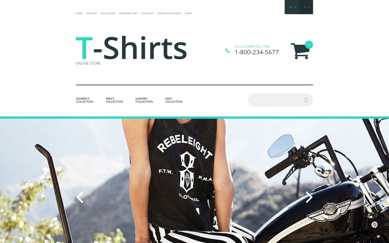 T-Shirt Stock OpenCart Template