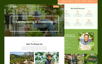 Tabia - Landscaping & Gardening Landing Page Template