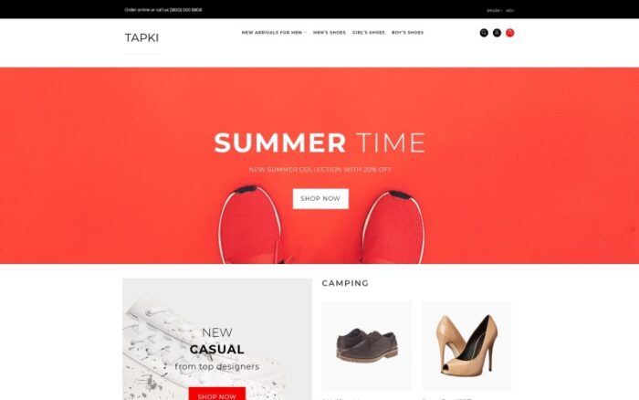 TAPKi - Shoe Store OpenCart Template