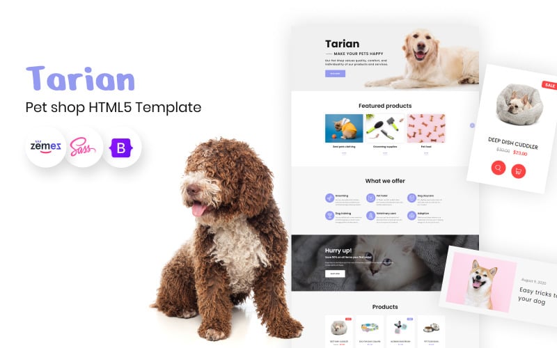 Tarian - Animal shelter, Exotic Birds HTML5 Template