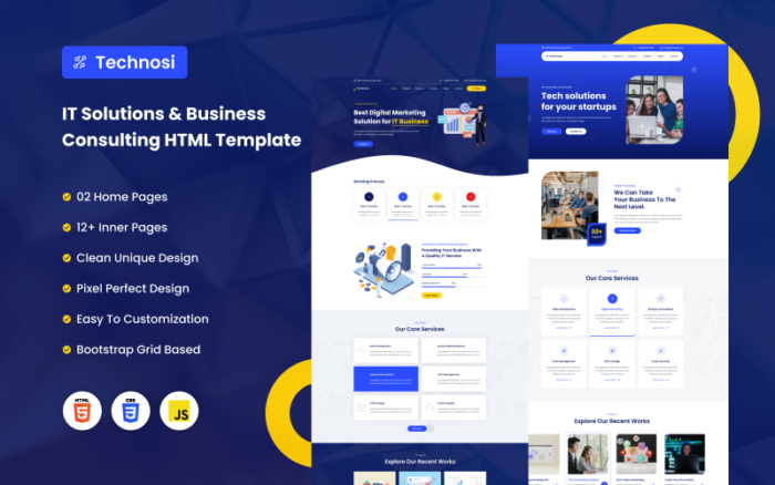 Technosi - IT Solutions & Business  Consulting HTML Template