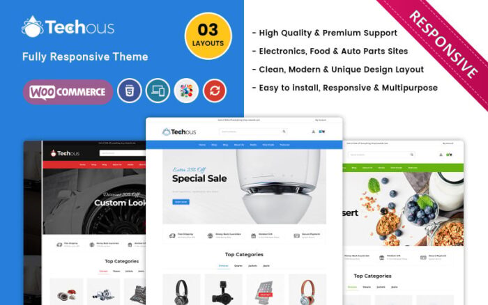 Techous Megashop - Responsive WooCommerce Theme