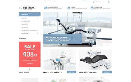 Teethoc - Dental Instruments Magento Theme