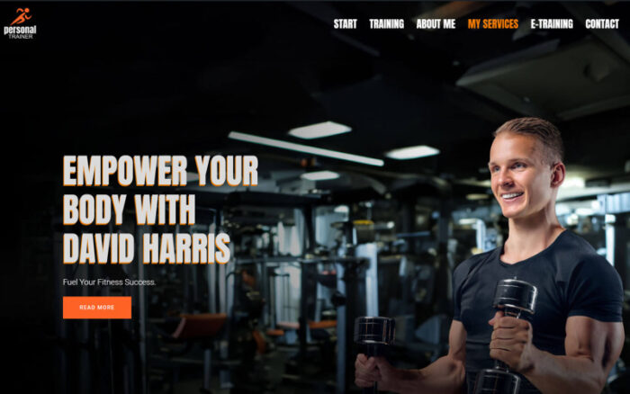 Tempaloo Personal Trainer Elementor landing page