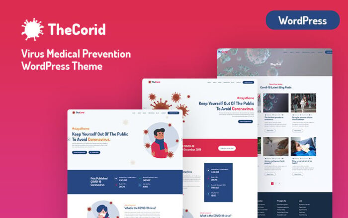 Thecorid - Virus And  Medical Prevention WordPress Theme