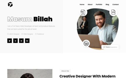 Tian - Personal Portfolio React Website template