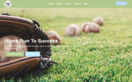 TishBaseballHTML - Baseball HTML Template