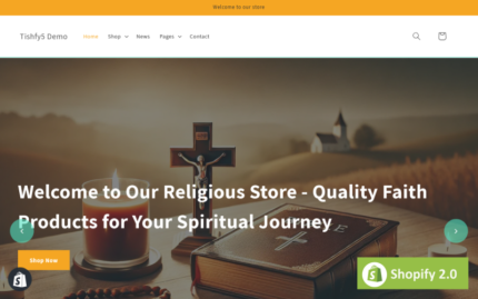 Tishfy5 - Religious Store Shopify 2.0 Theme