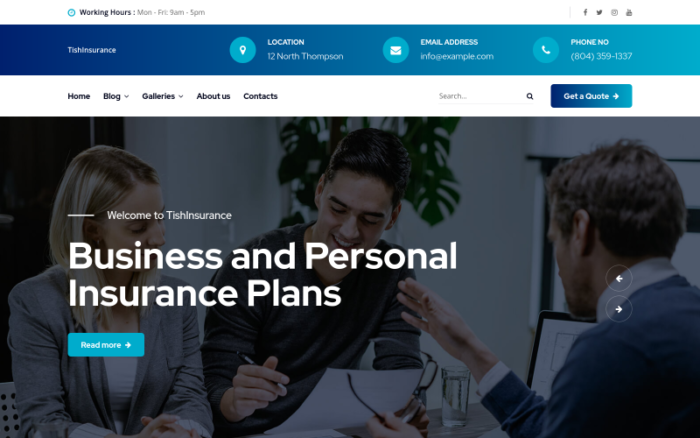 TishInsurance - Insurance Company WordPress Theme