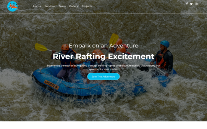 TishRaftingHTML - Rafting HTML Template