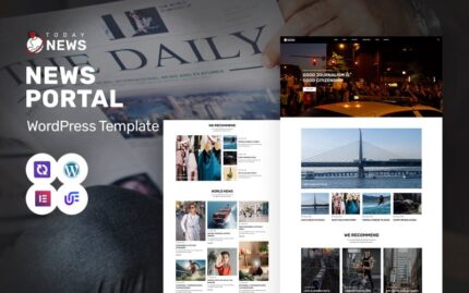 Today News - Modern News Portal And Media WordPress Elementor Theme