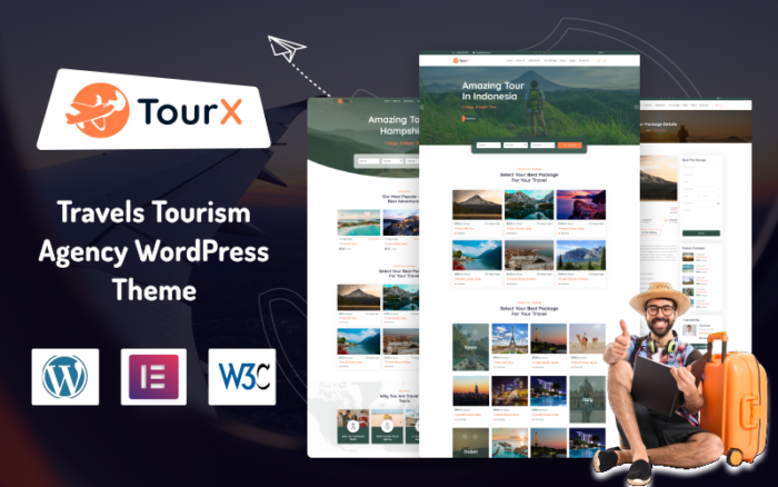 TourX - Travels Tourism Agency WordPress Theme