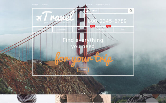 Travel Gear Store PrestaShop Theme