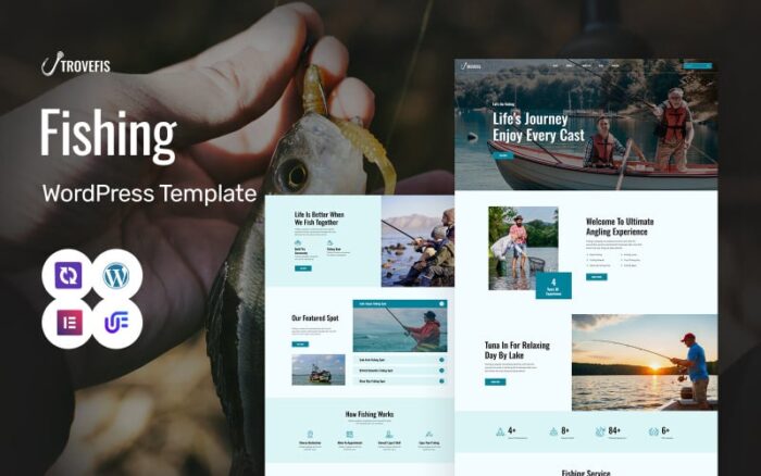 TroveFish - Fishing And Fish Hunting Club WordPress Elementor Theme