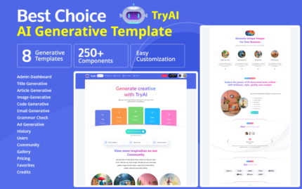 TryAI - Multipurpose Bootstrap AI Generative Templates and Admin Dashboard