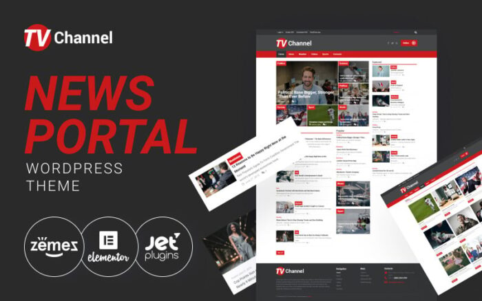 TVChannel - News Portal Modern WordPress Elementor Theme