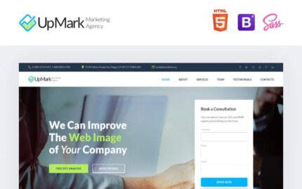 UpMark - Fancy Marketing Agency HTML Landing Page Template