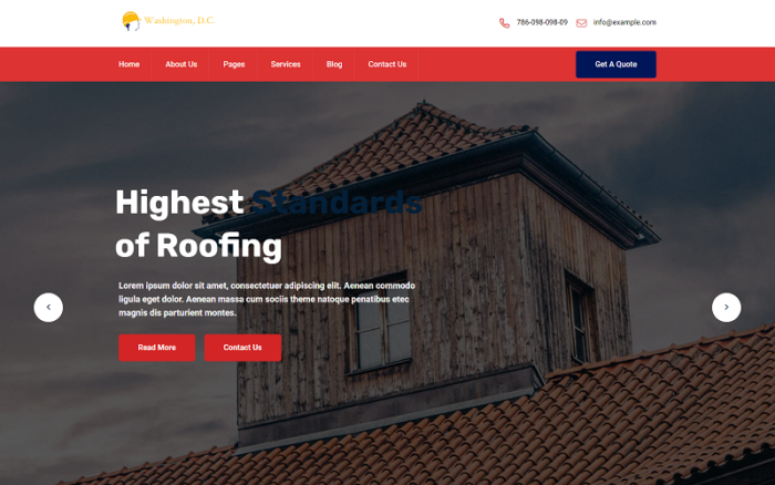 Usa Roofing  Repair Wordpress Elementor themes