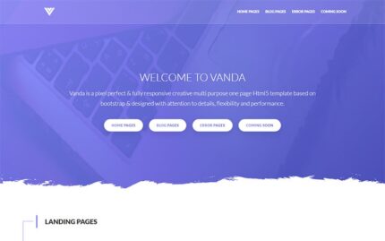 Vanda - One & Other Pages Landing Page Template