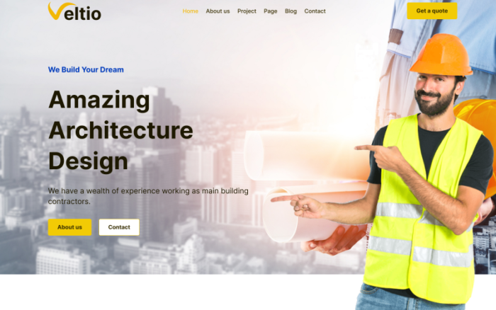 Veltio- Architecture & Interior HTML5 Template