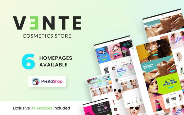 Vente - Cosmetics Store Clean Bootstrap Ecommerce