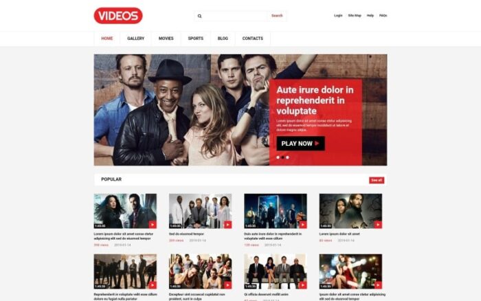 Video Stock Joomla Template