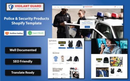 Vigilant Guard - Police, & Security Products Shopify Template