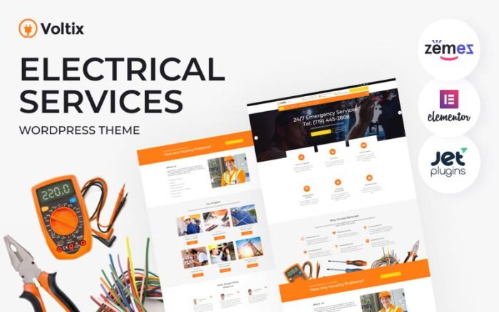 Voltix - Electrical Services WordPress Theme