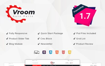 Vroom -Auto Parts Store PrestaShop Theme