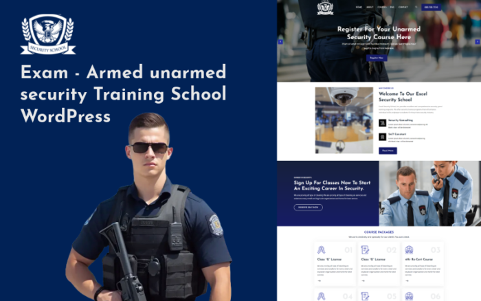 Wanom - Armed/unarmed security Training School WordPress