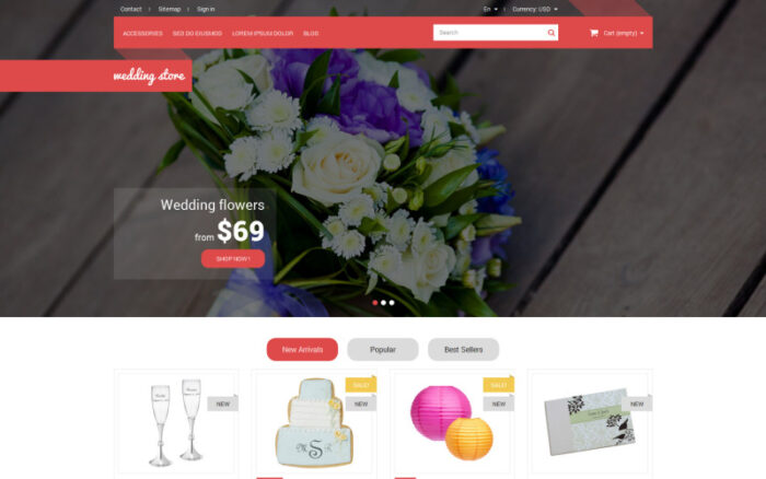 Wedding Day Essentials PrestaShop Theme