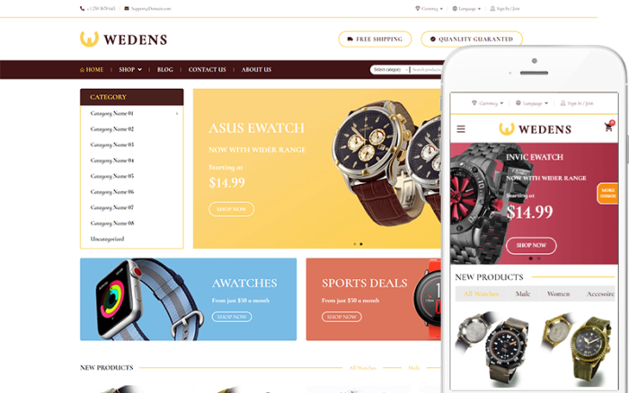 Wedens - Watch Theme WooCommerce Theme