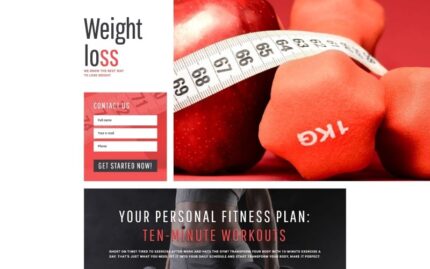 Weight Loss - Simple Weight Loss Program Compatible with Novi Builder Landing Page Template