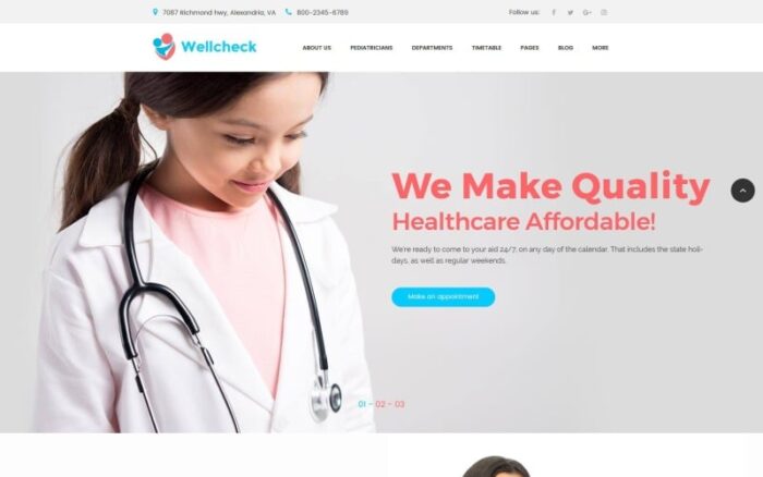 Wellcheck - Pediatric Clinic WordPress Theme